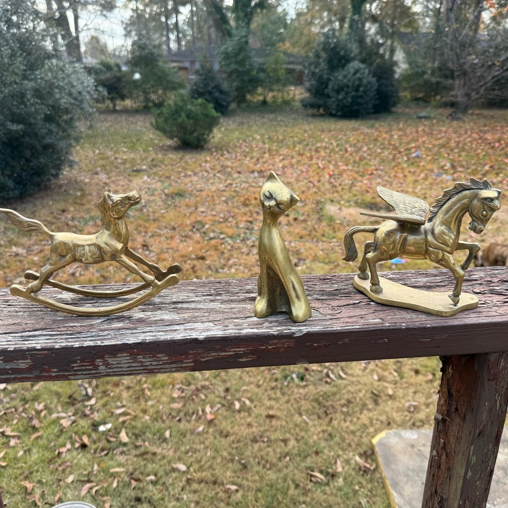 Brass Animal Figurines Set